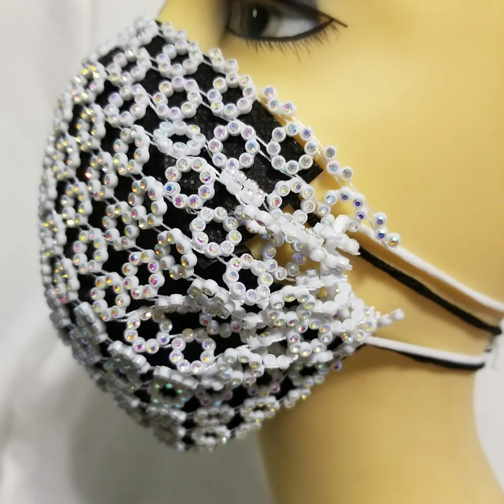 Rhinestone Fashion Face Mask